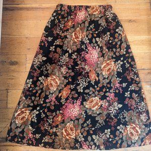 Floral midi skirt